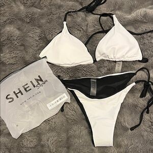 SHEIN Black and White Bikini Set